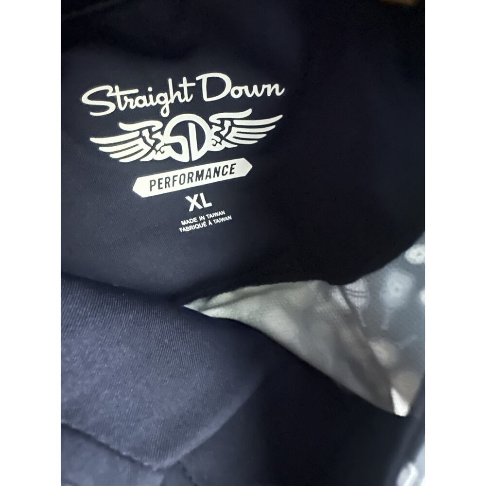 NWT Straight Down Dink Pickleball Print Golf LS Navy Quarter Zip Women's Size XL - Picture 9 of 11